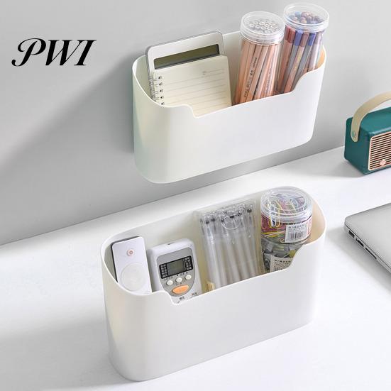 Wall-mounted Storage Box 2Pcs Wall-Mounted Kitchen Organiser Easy-clean Plastic Organizer Space-saving Container for Home Bathroom