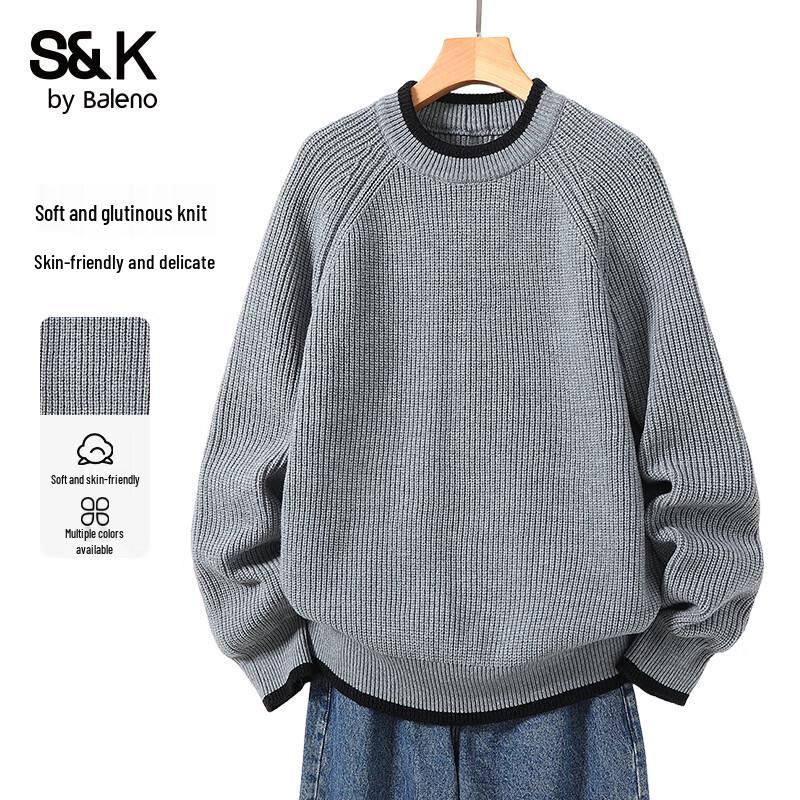 Baleno Men's S&K Series Solid Color Knit Sweater