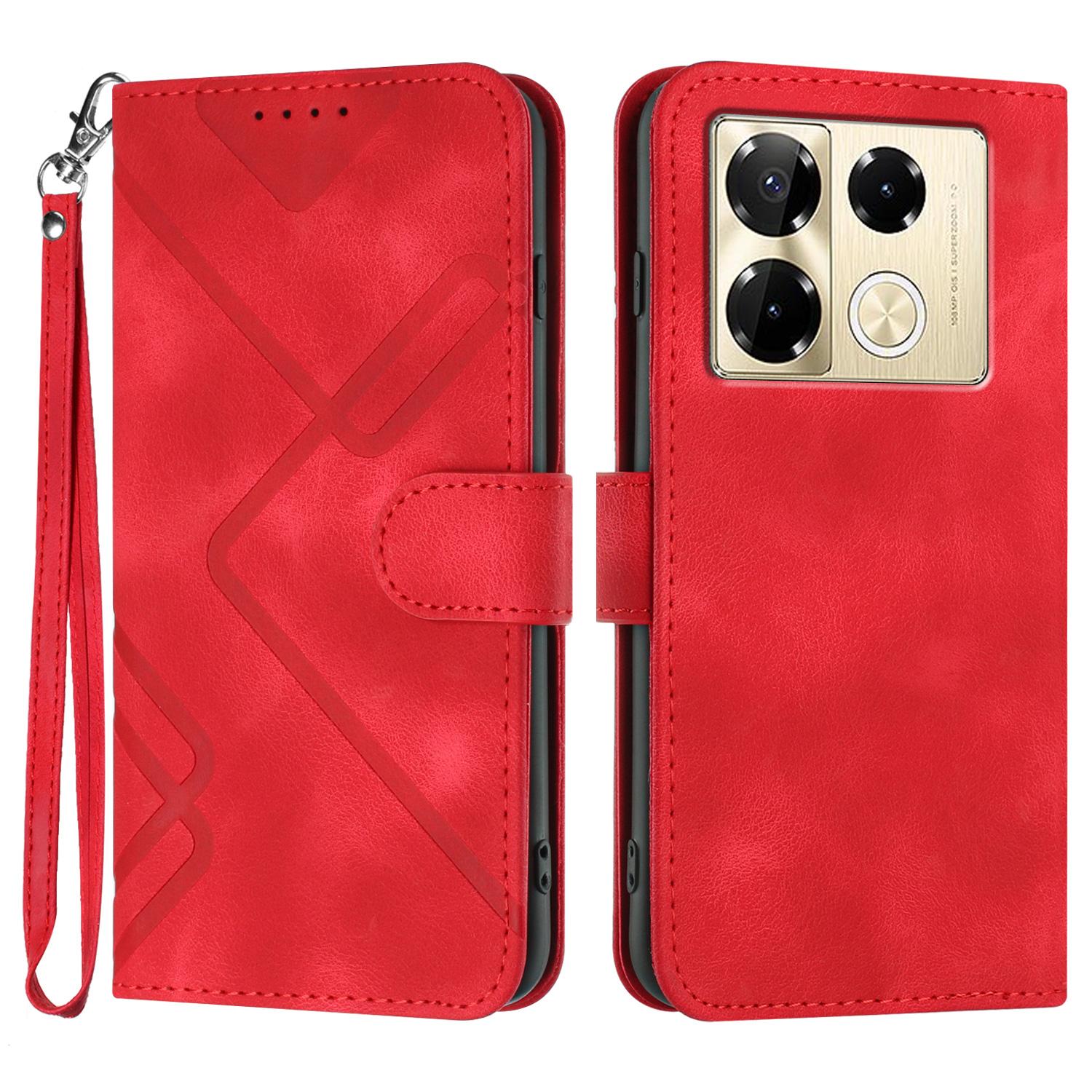 

YX0040 For Infinix Note 40 Pro 4G/5G/Note 40 Pro+ Leather Case Wallet Phone Cover Red