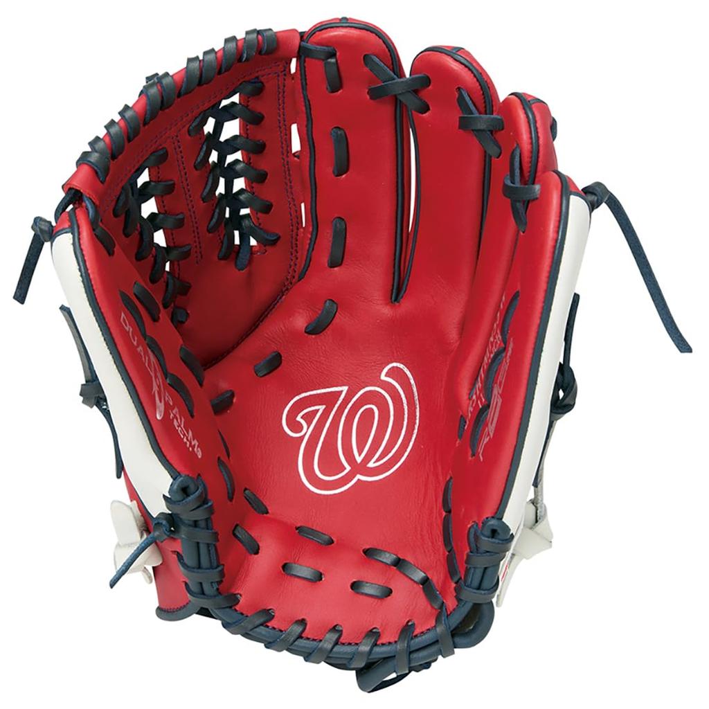 Rawlings HYPER TECH MLB TEAM Soft Baseball Throw Glove, All-Fielder, GR5HTMN55W, Nationals, 11.75 Inches, Right-Handed