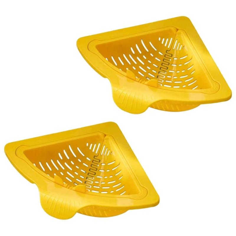 Triangular Magnetic Suction Drainage Filter Basket Corner Sink Strainer Twist Open Bottom Efficient Vegetable Draining