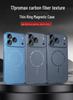 Apple 17 Pro Max Carbon Fiber Magnetic Phone Case with Lens Film for iPhone 15/14