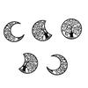 Yousheng 5 Pcs Black Tree Wall Decor Tree of Life Moon Phase Boho Wall Art Aesthetic Hollow-out Farmhouse Hanging Decor for Living Room