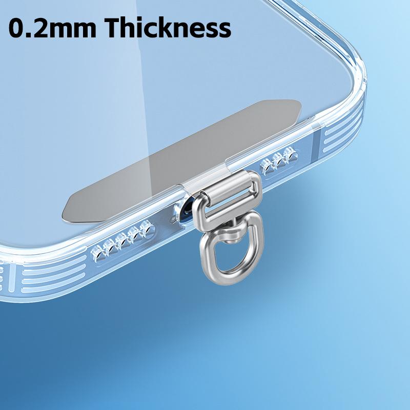 1/3/5 st Ultratunn Metall Telefon Lanyard Patch Hängande Klämma Fäste för iPhone Samsung Xiaomi Honor Universellt Telefonfodral