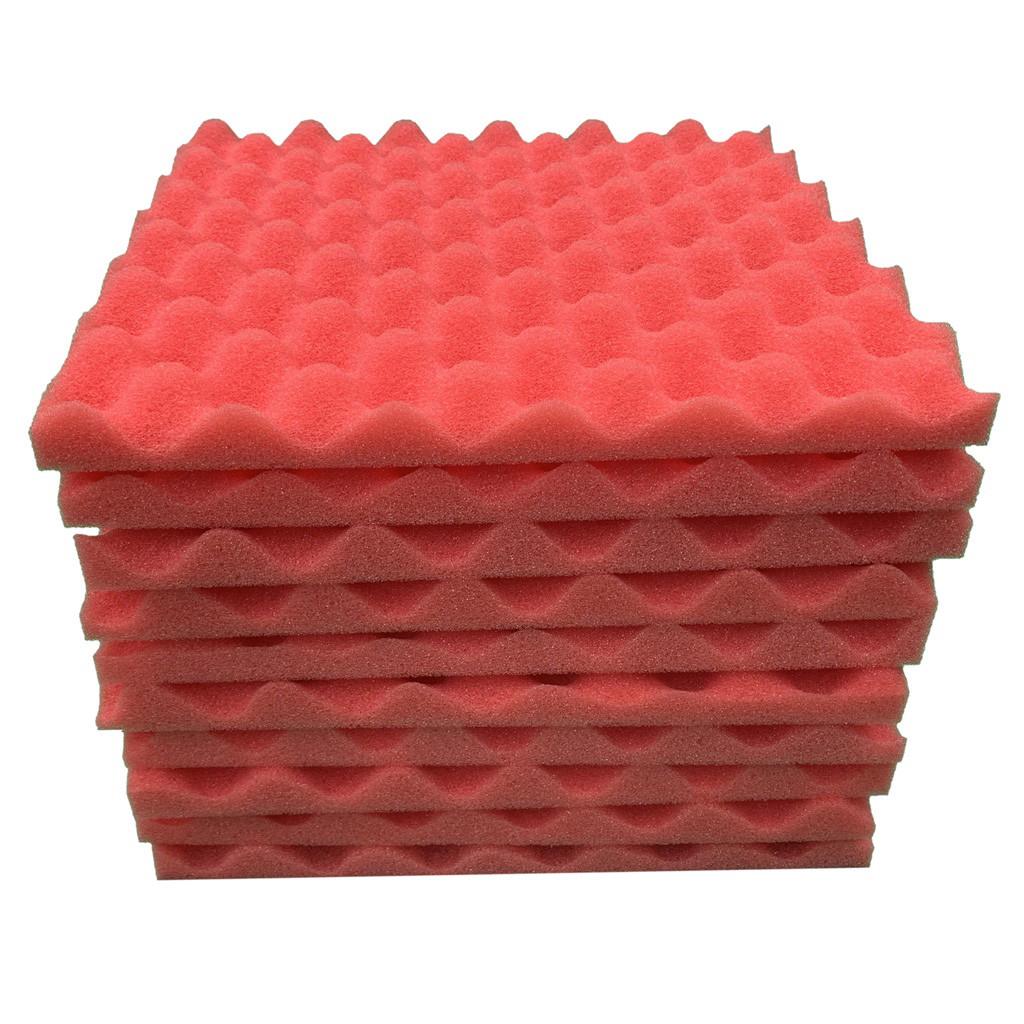 10Pcs Acoustic Foam  Stop Absorption Sponge Studio KTV Soundproof