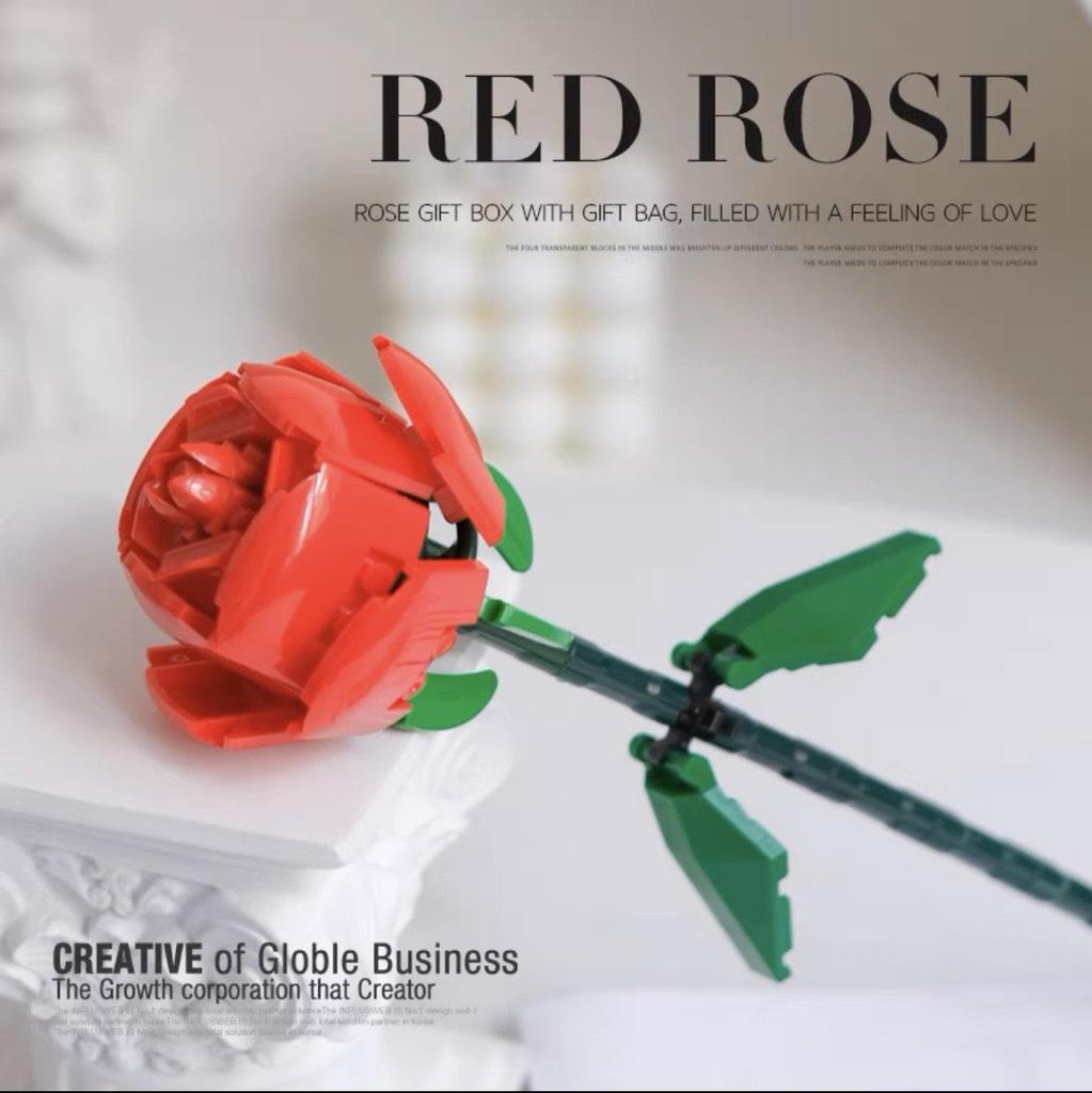 Goddess Festival Rose Building Blocks: DIY Handmade Flower Arrangement Kit with 38 Preserved Flowers
