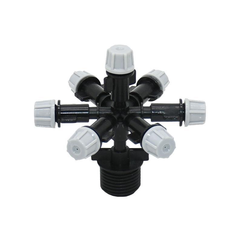 

7-way 1/2 Thread Mist Sprinkler nozzle Multi-nozzle water spray misting drip irrigation for garden greenhouse