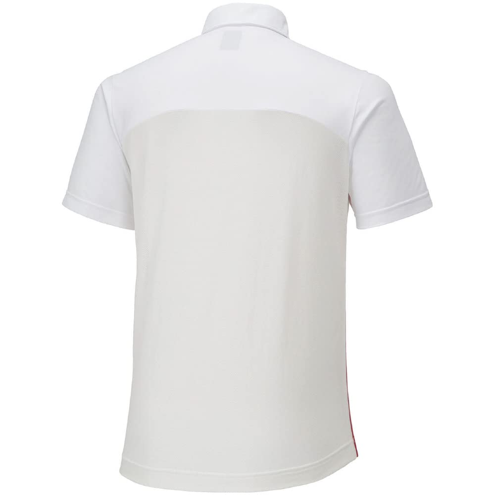 Mizuno Morelia Hybrid Field Polo Short Highly Solar Cut Soccer Size S Shirt, Sleeve, Breathable, Fabric, Wear, White, (P2MAA005)