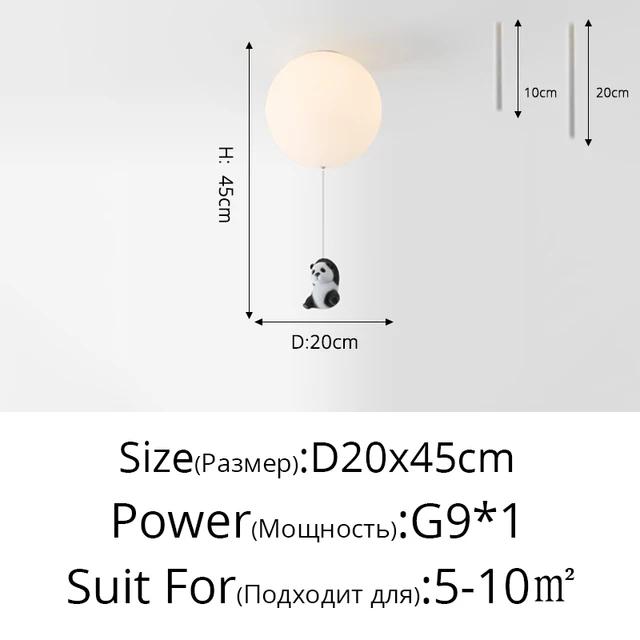 Cartoon Bear Baby Led Chandeliers Balloon Lights Children Bedroom Living Dining Room Pendant Hanging Lightings Designer Lamps