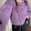Autumn and winter soft waxy imitation mink fleece short sweater knitted sweater soft waxy fluffy gentle celebrity cardigan