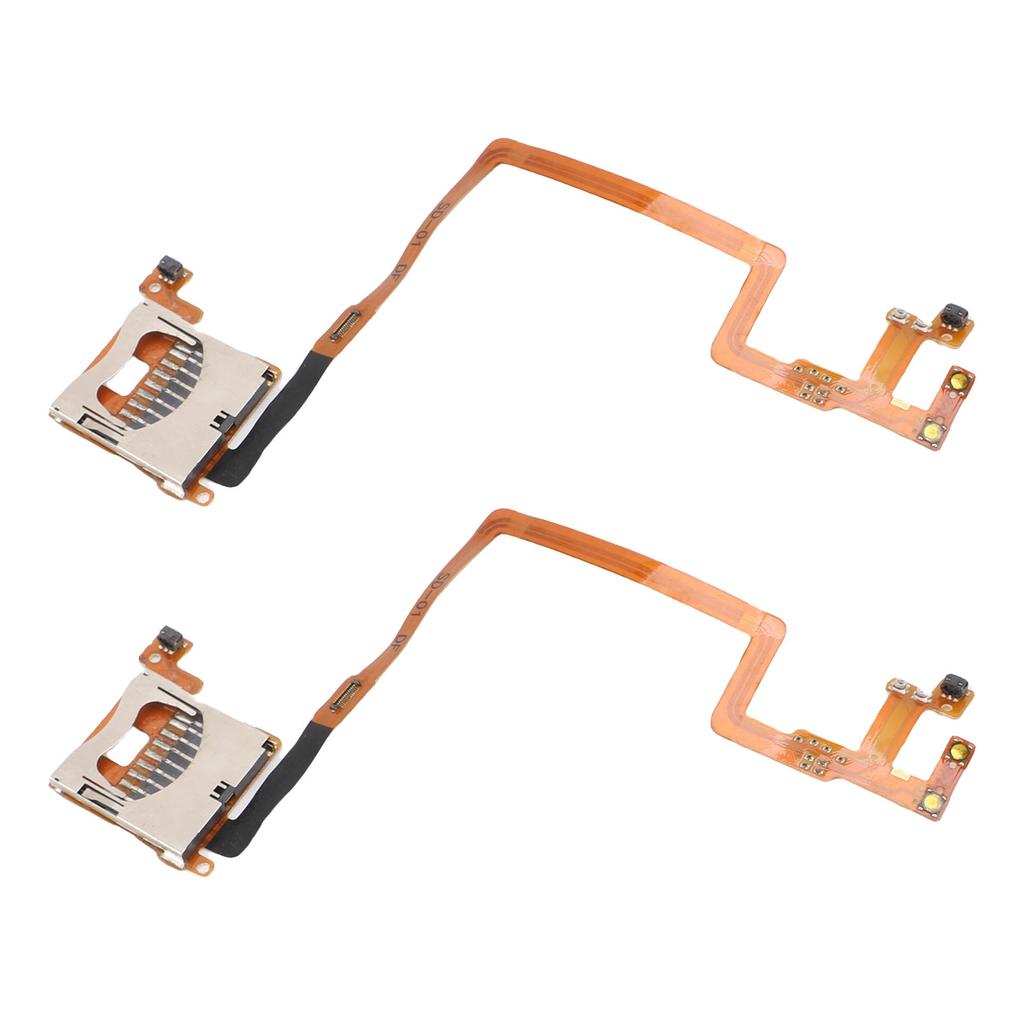 2 Pcs Storage Card Reader Slot and L R Shoulder Button Module Flexible Cable Metal Replacement for DSi NDSi