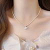 Light Luxury Pearl Choker Necklace Vintage Elegant Womens Necklace Fashion Versatile Crystal Collar Jewelry