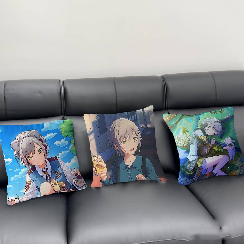 Anime H-Hinomori S-Shiho Pillow Cover Design Cushion Cover Decor Holiday Decorati