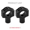 HDBUBALUS Motorcycle Handlebar Riser Universal Motorcycle Handlebar Riser 1.25" Handlebar Mount Bracket Clamp Adapter