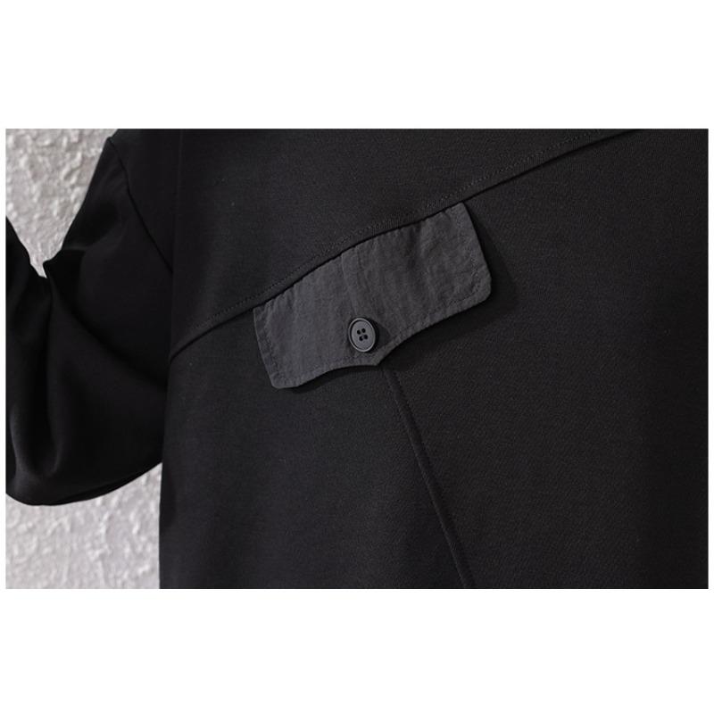 DIMANAF 2025 Plus Size Women Hoodies Shirts Black Autumn T-shirt Long Sleeve Loose Casual Tops Tees