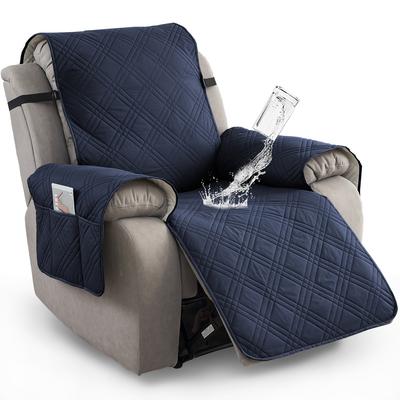 Waterproof Recliner Cover, Non-slip Recliner Cover with Pockets, Pet Scratch-proof Sofa Cover, Washable Furniture Protective Film, Easy To Install
