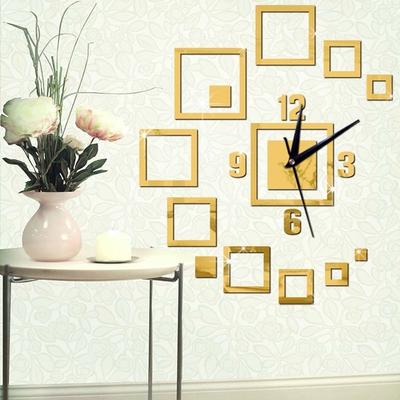 Mirror Wall Clock DIY Creative Mirror Wall Clock 3d Stereo Acrylic Living Room Decor