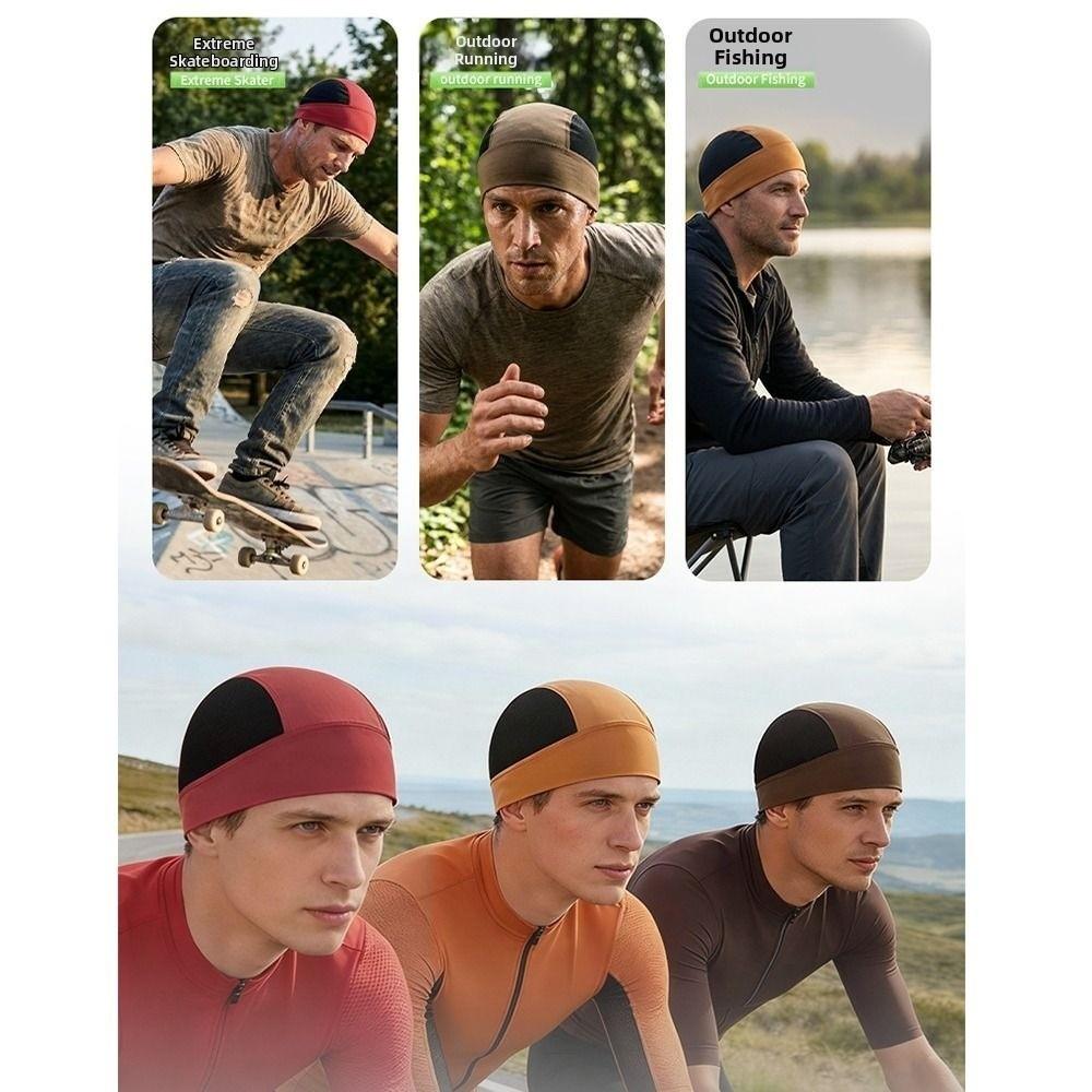 Sweat Absorption Motorcycle Helmet Liner Quick Dry Cycling Beanie Cap Helmet Inner Cap  Unisex