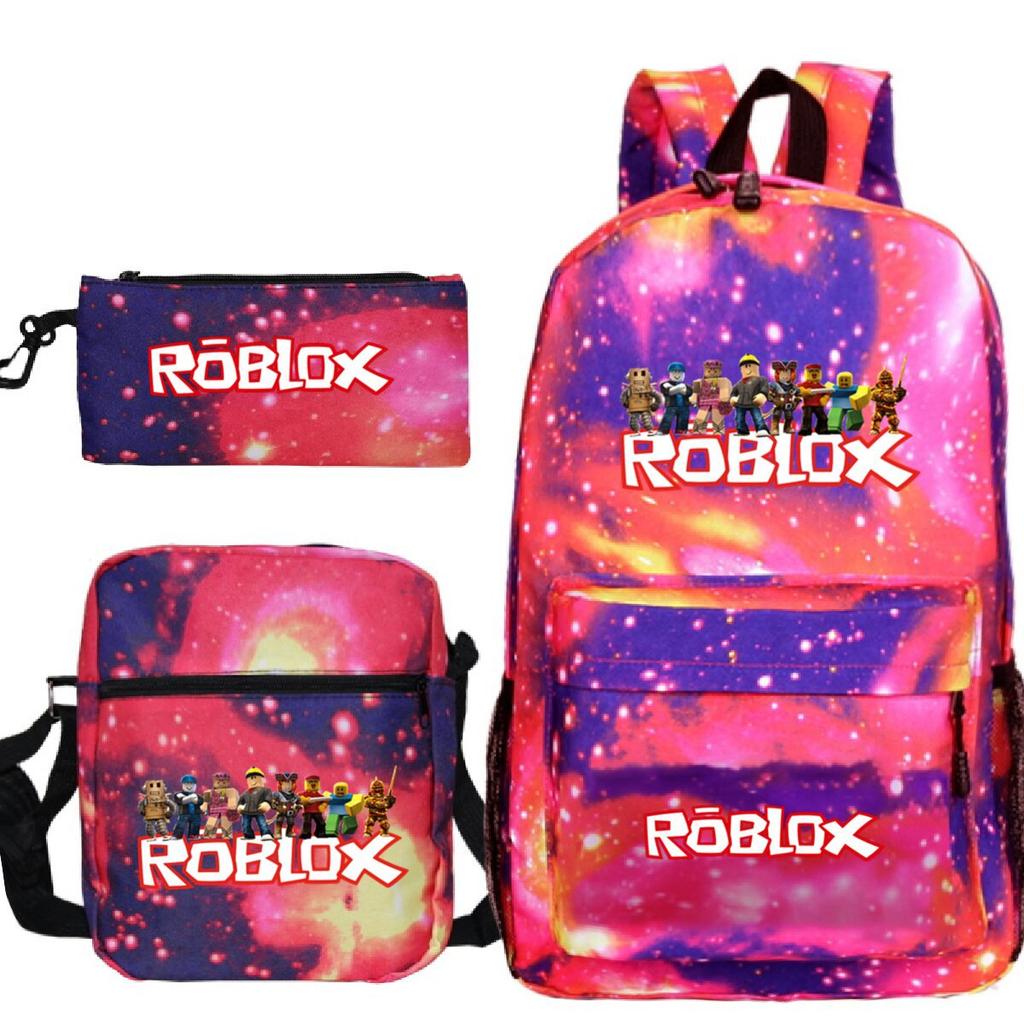 Primary And Secondary School Students Casual Schoolbag Three-Piece Cartoon Game Merchandise Printed Children'S Fashion Backpack