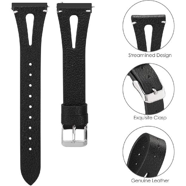 Compatible for ITOUCH AIR 4 Bands, 24mm Slim Vintage Leather Strap Replacement for Women, Man, Wristband Accessories Compatible for ITOUCH AIR 4 41mm