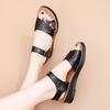New Women's Shoes with Soft Soles and Hollowed-out Leather Sandals for Middle-aged and Elderly People