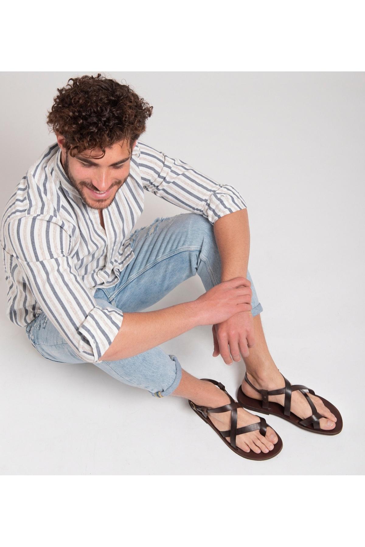 

Летние сандалии Bodrum из 100% натуральной кожи с кожаным ремешком ручной работы 44