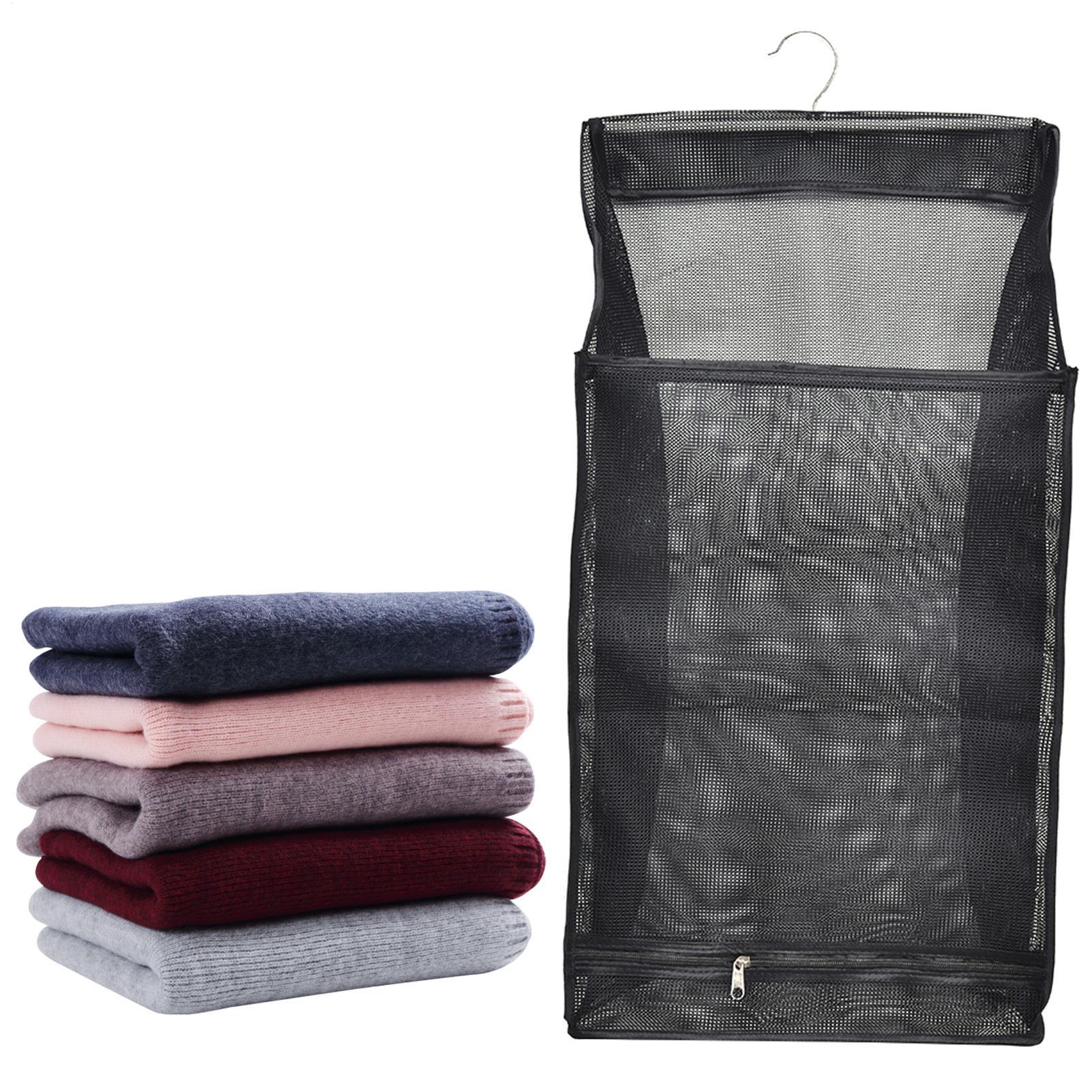 

Mesh Laundry Hamper Foldable Hanging Clothes Storage Basket Portable Space Saving Storage Bag Clothes Organizer China Mainland