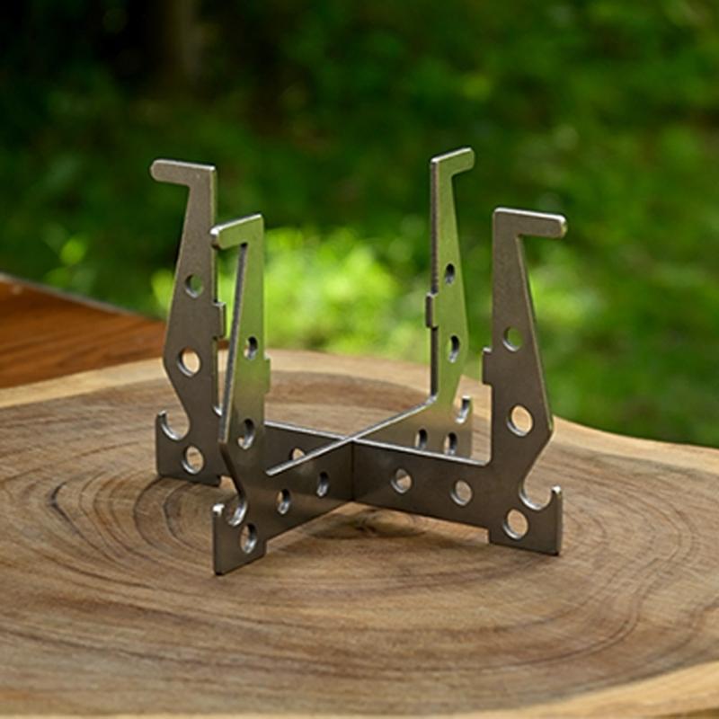 Stainless Steels Alcohols Stove Bracket Outdoor Camping Alcohols Cooker Holder Detachable Crosses Stand for Hiking