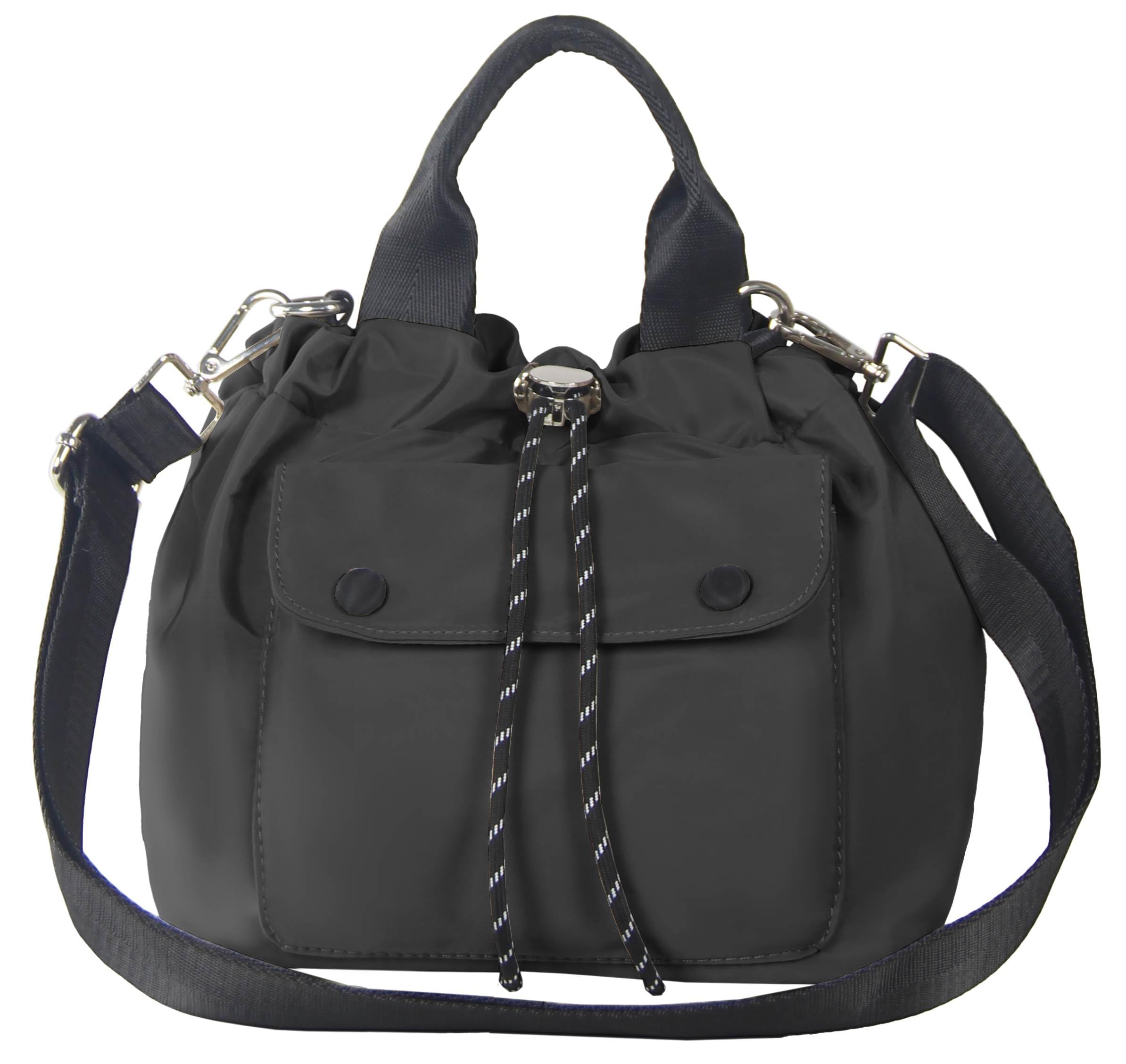 

Crossbody bag for for handle drawstring shoulder ladies black [HIKKER-LINK] women, multi-functional, school, handbag, bag, men s bag, mother s bag, чорний