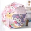 1pc My Melody, My Sweet Pian Kuromi Automatic Folding Umbrella - Portable Tri-Fold Design with 8-Bone Iron Frame for Outdoor Use, Perfect Gift for Fan
