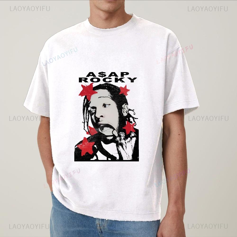 Retro A$AP Rocky Summer Trend Original Streetwear Short-sleeved Men's and Women's Universal Shi