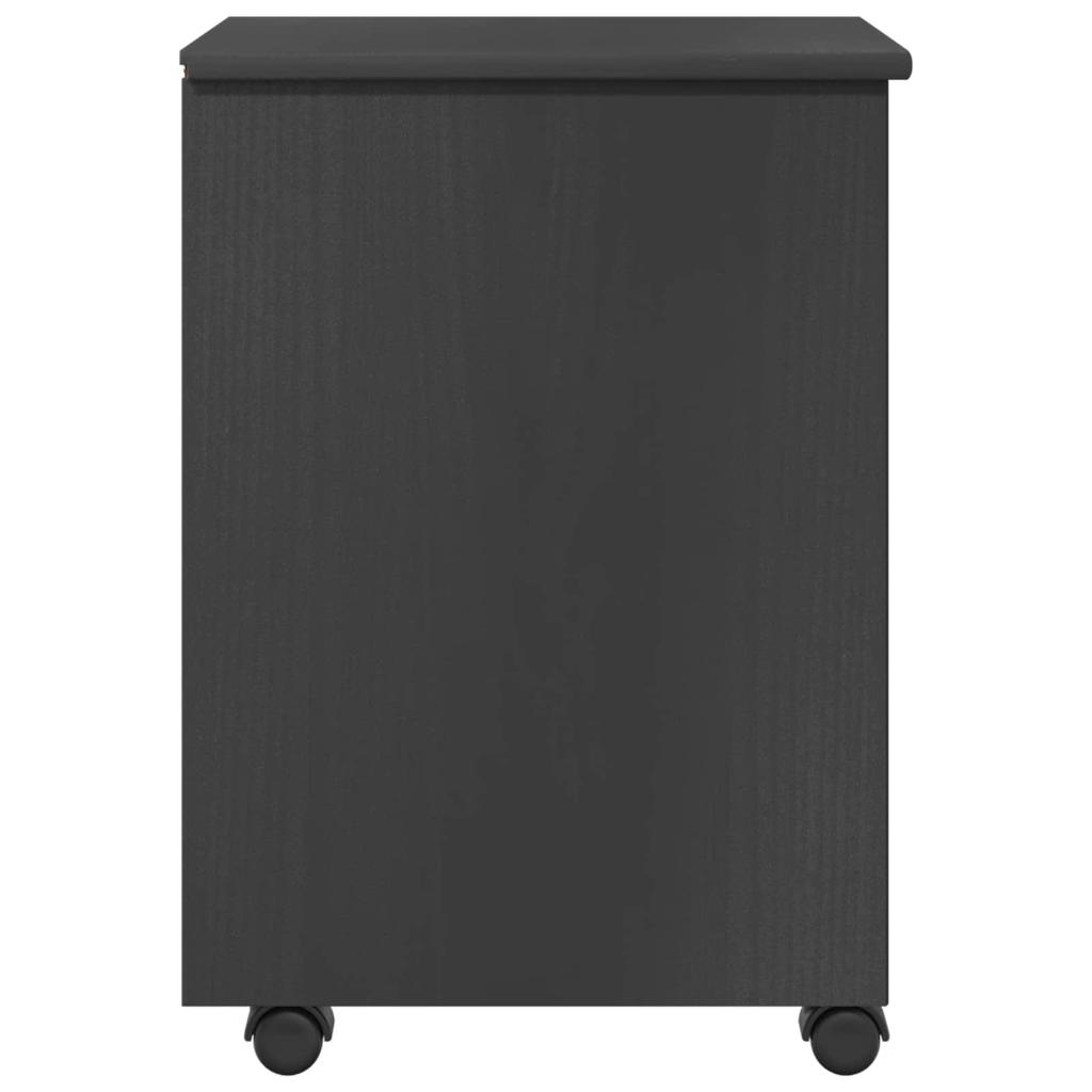 Mobile Storage Cabinet in Gray 34 x 39 x 56 cm Solid Pine Wood