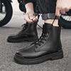 Brand Boots Men's Casual Shoes Anti Slip Boots Comfortable Lacing Platform Boots Fashion Motorcycle Waterproof Shoes Work Boots