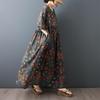 Short Sleeve Plus Size Cotton Vintage Floral New In Dresses for Women Casual Loose Long Summer Dress