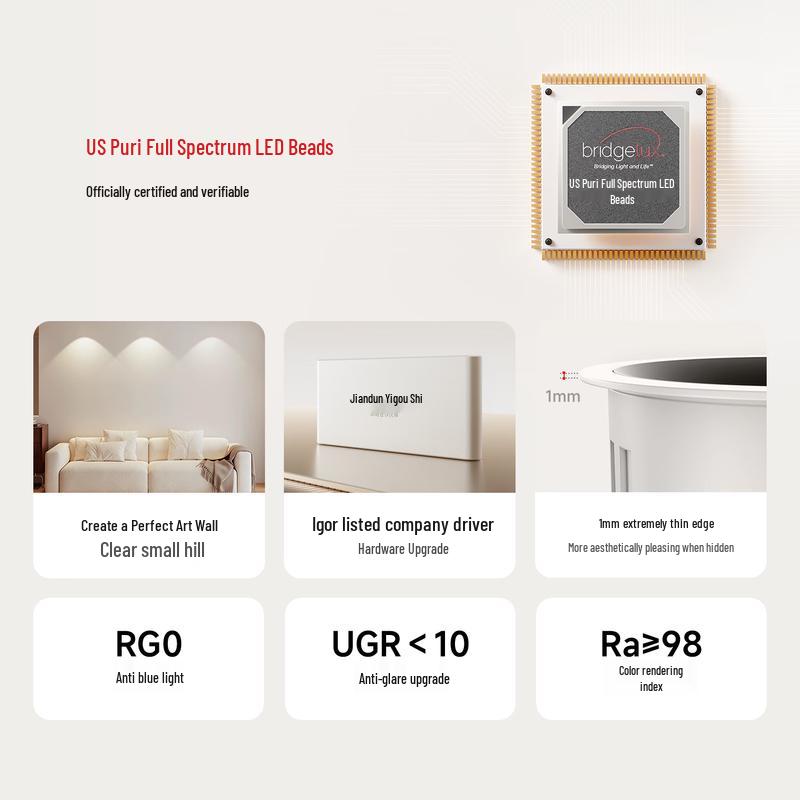 Jiandun Chuyun Full Spectrum LED Deep Anti-Glare Recessed Spotlight