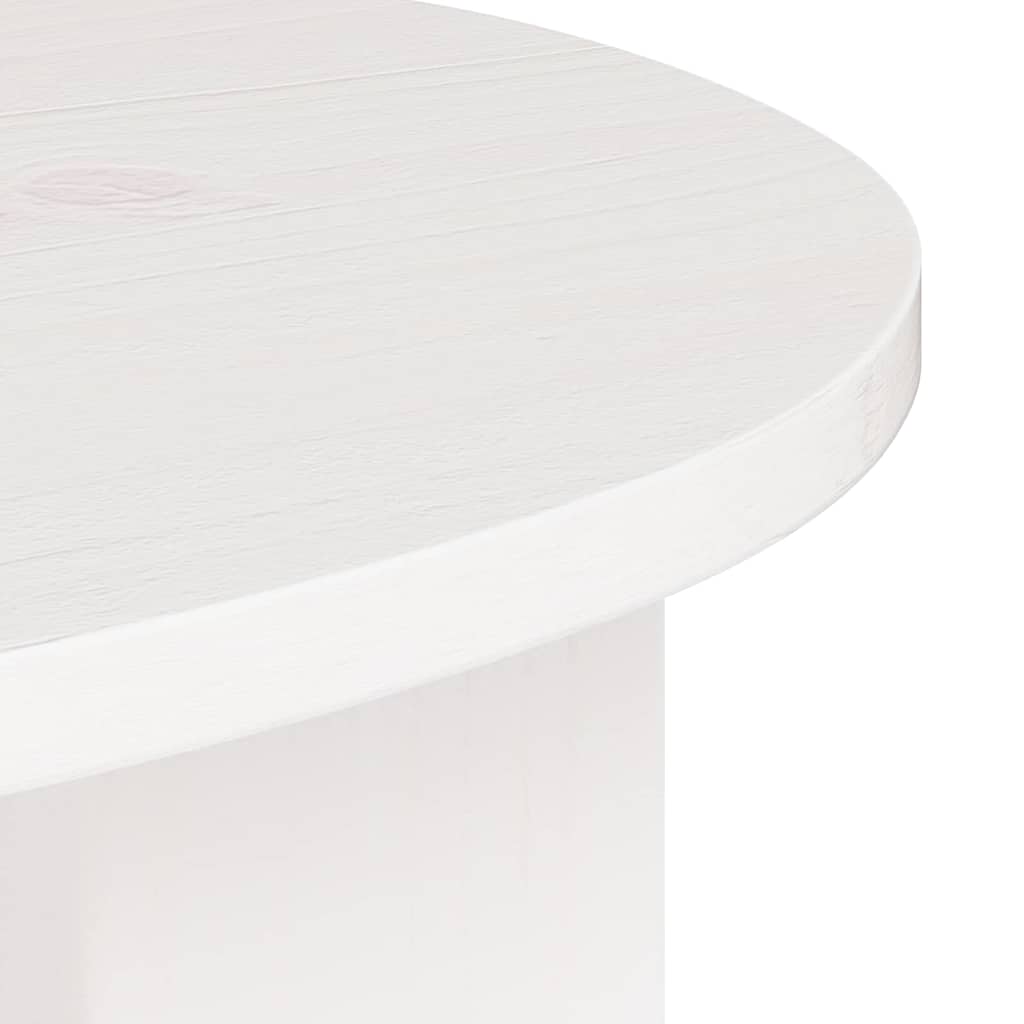Coffee Table White 50 X 40 X 50 Cm Solid Pine Wood