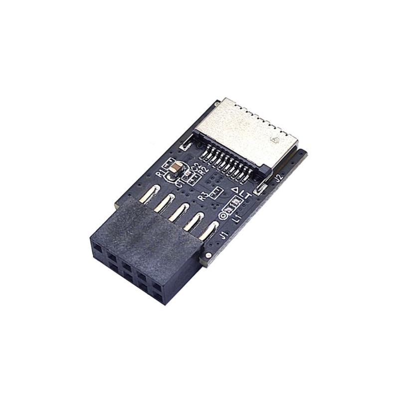 USB 2.0 9 Pin To USB C Adapter Connector PC Internal Motherboard 9 Pin USB 2.0 Converters for Desktop Computer
