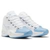 Reebok Mens Question Mid On To the Next Unisex Sneakers White Cloud-White Fluid-Blue GW8854