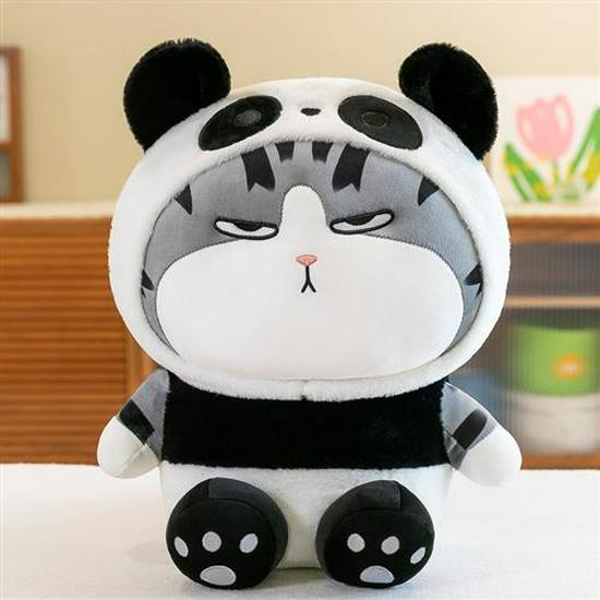 

Трансформація Королівський Кіт Плюшева Іграшка та Подушка-Лялька Панда з Жабою, Кроликом Спинка 22cm