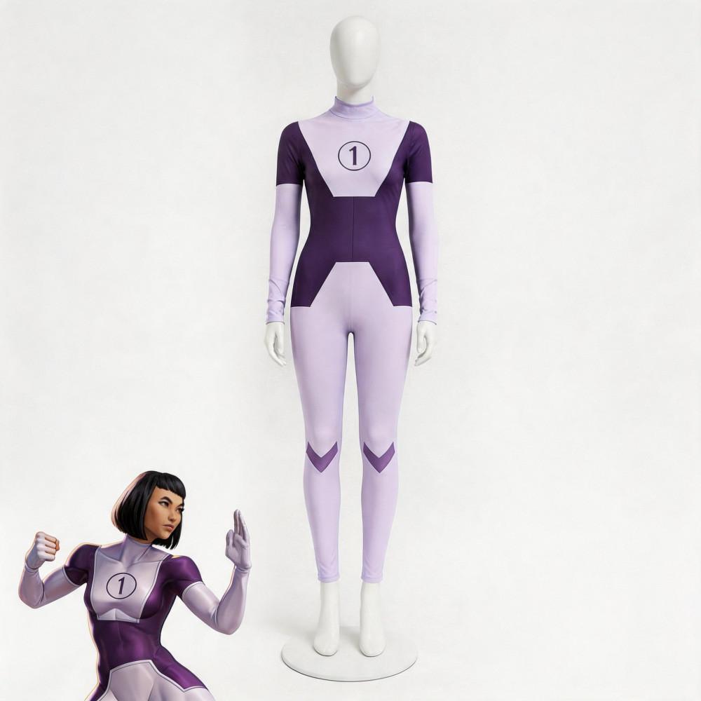 Tuta Cosplay Invincible Duplikate in Tessuto Poliestere per Costume di Halloween