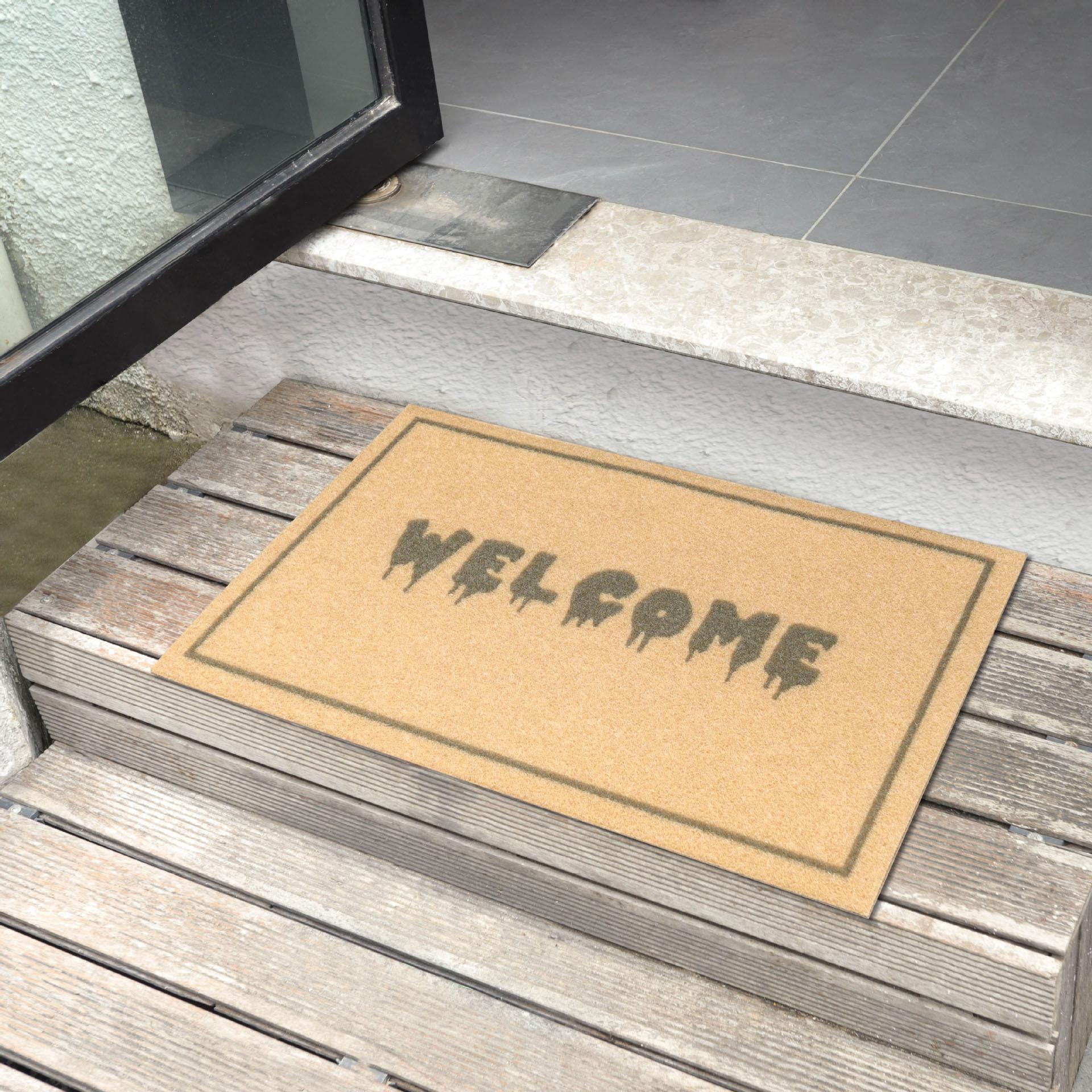 PVC Entree Deurmat Kunstmatige Kokos Binnen Buiten Matten Slijtvaste Vloermat Waterdicht Keuken Tapijt Badkamer Mat Duurzame Deurmat 40x60cm