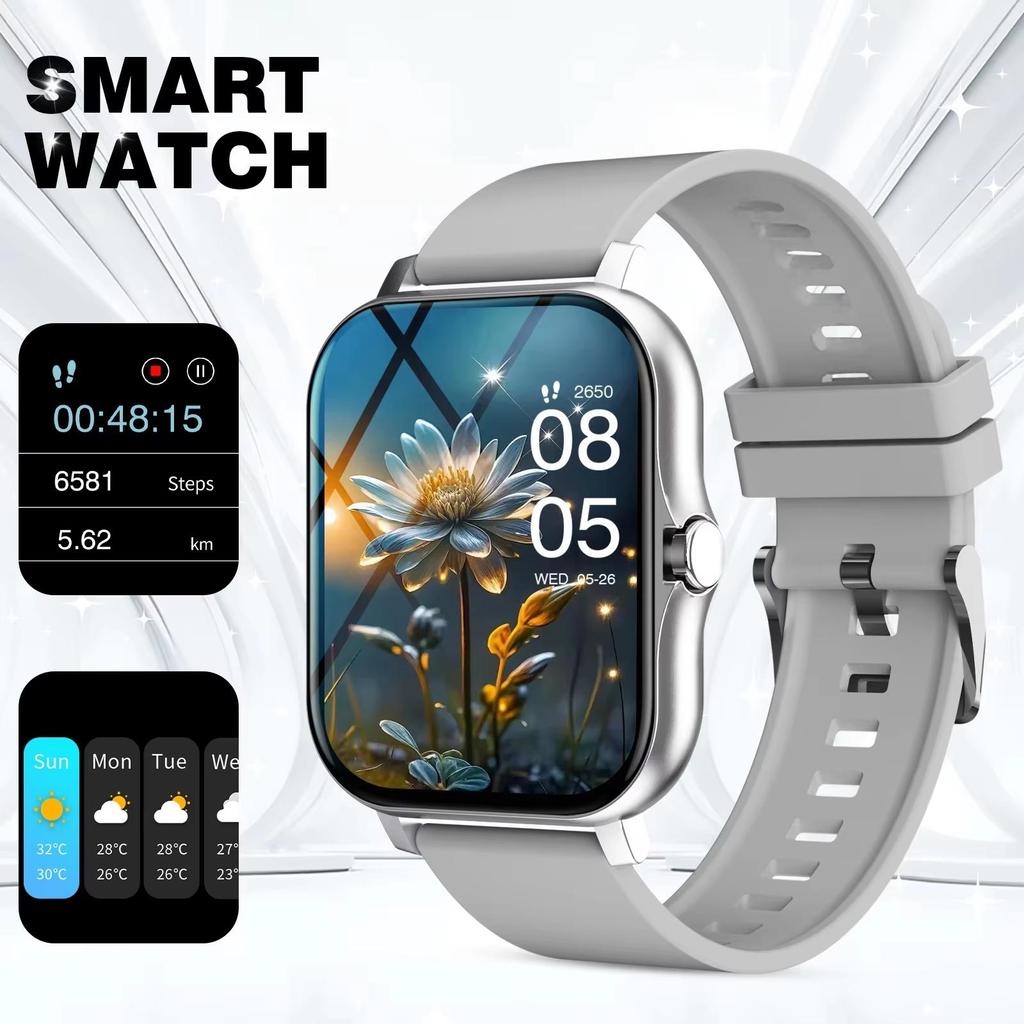 2026 New Smart Watch for Men Women Gift Full Touch Screen Sports Fitness Watch Bluetooth Call Digital Smartwatch