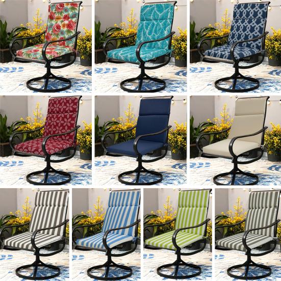 Yousheng Outdoor Dining Chair Cushion Rocking Chair 19 Inch X 18 Inch Floral Seat Cushion Waterproof Fade Resistant Striped Back And Seat Cushion