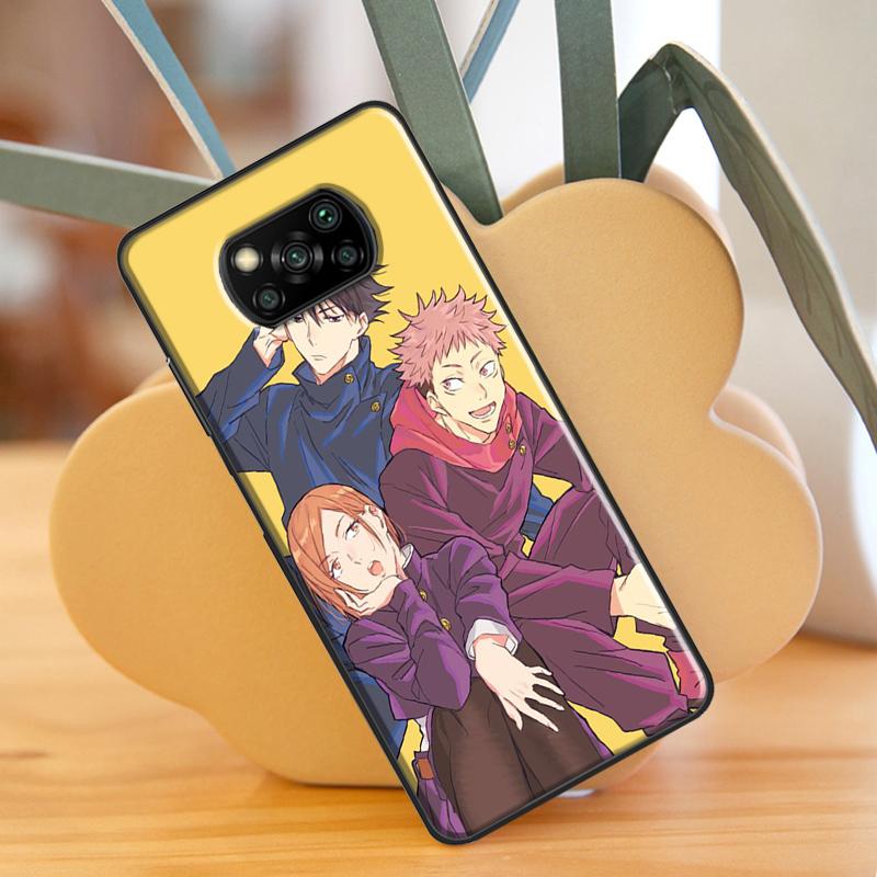 Anime Jujutsu Kaisen Case For Xiaomi Mi 11 Lite 9T 10T 11T Pro POCO X3 Pro X3 GT F1 F2 F3 M4 M3 Pro Case Cover