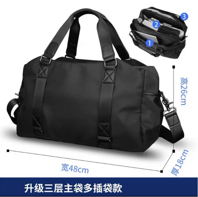 Business trip travel bag men's light hand luggage bag large capacity short trip shoulder backpack leisure fitness bag