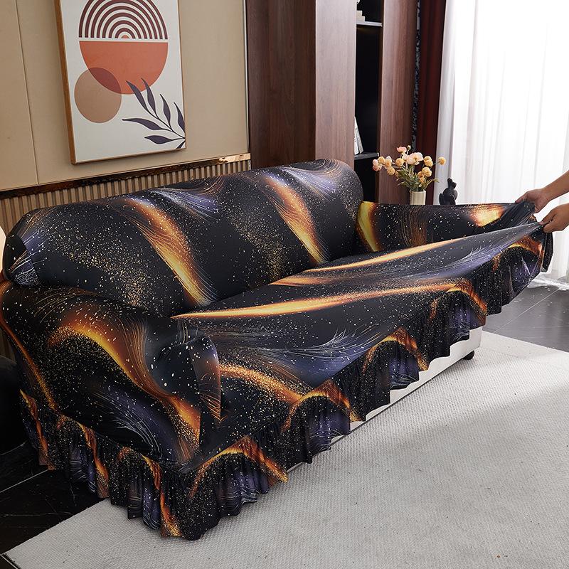 Light Luxury All-inclusive Elastic Sofa Cover Non-slip Four-season Universal Double Armrest Fabric Sofa Cover Protective Cover