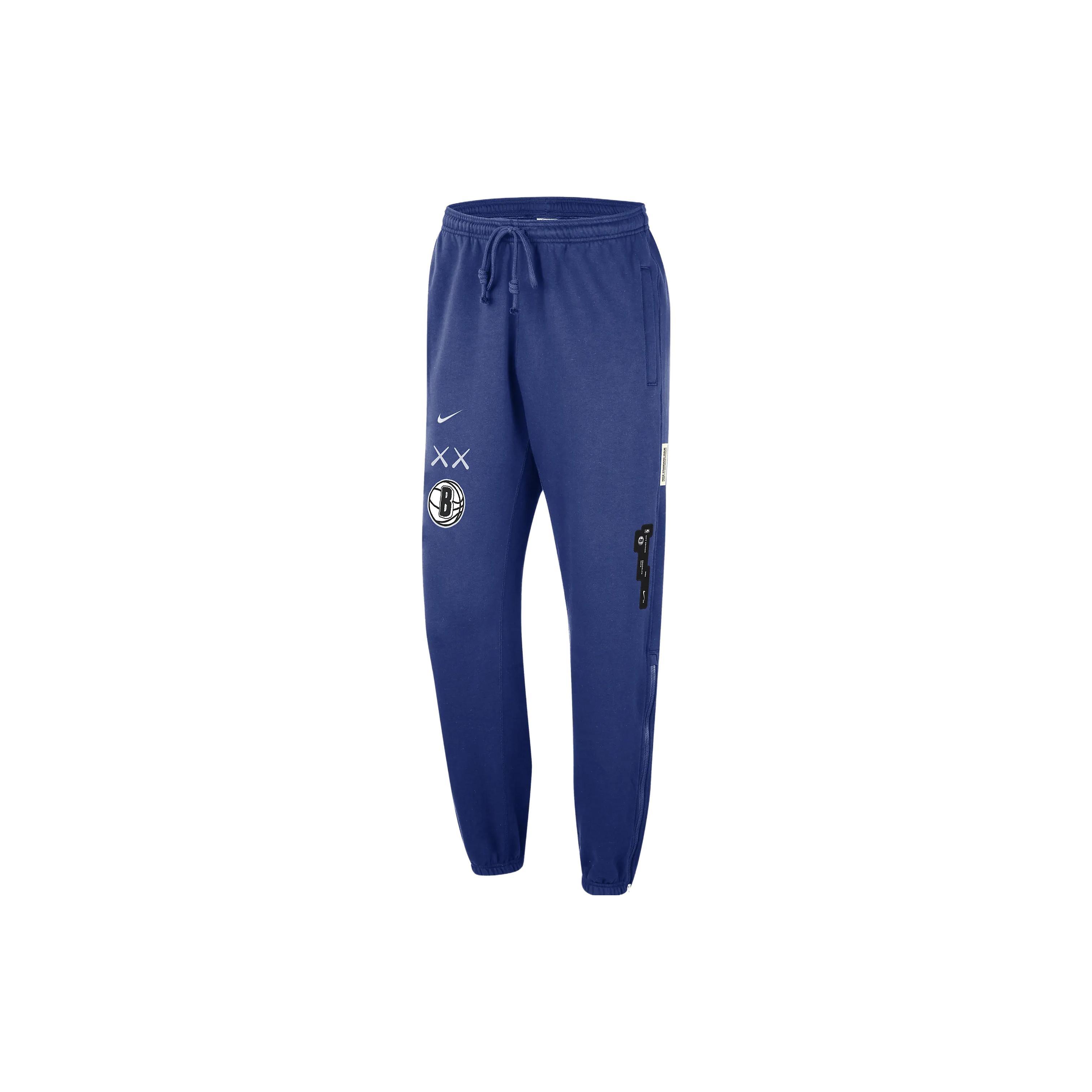 Nike x Kaws x NBA Brooklyn Nets City Edition Pants Blue Men s FB4478-495 XXXL