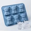 Silicone 3D Highland Cow Ice Cube Tray Soft Elasticity Highland Cattle Casting Moulds for Chocolate Candy Jelly Homemade Treats