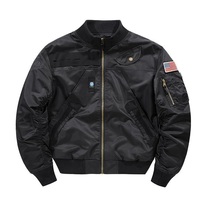 Autumn and Winter Air Force Pilot Single Jacket Men's Baseball Uniform Short Stand-up Collar Jacket