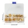 150Pcs Electric Wire Connectors Rings End Terminals None Insulated RingsTerminals Copper Plated Steel Wire Connectors
